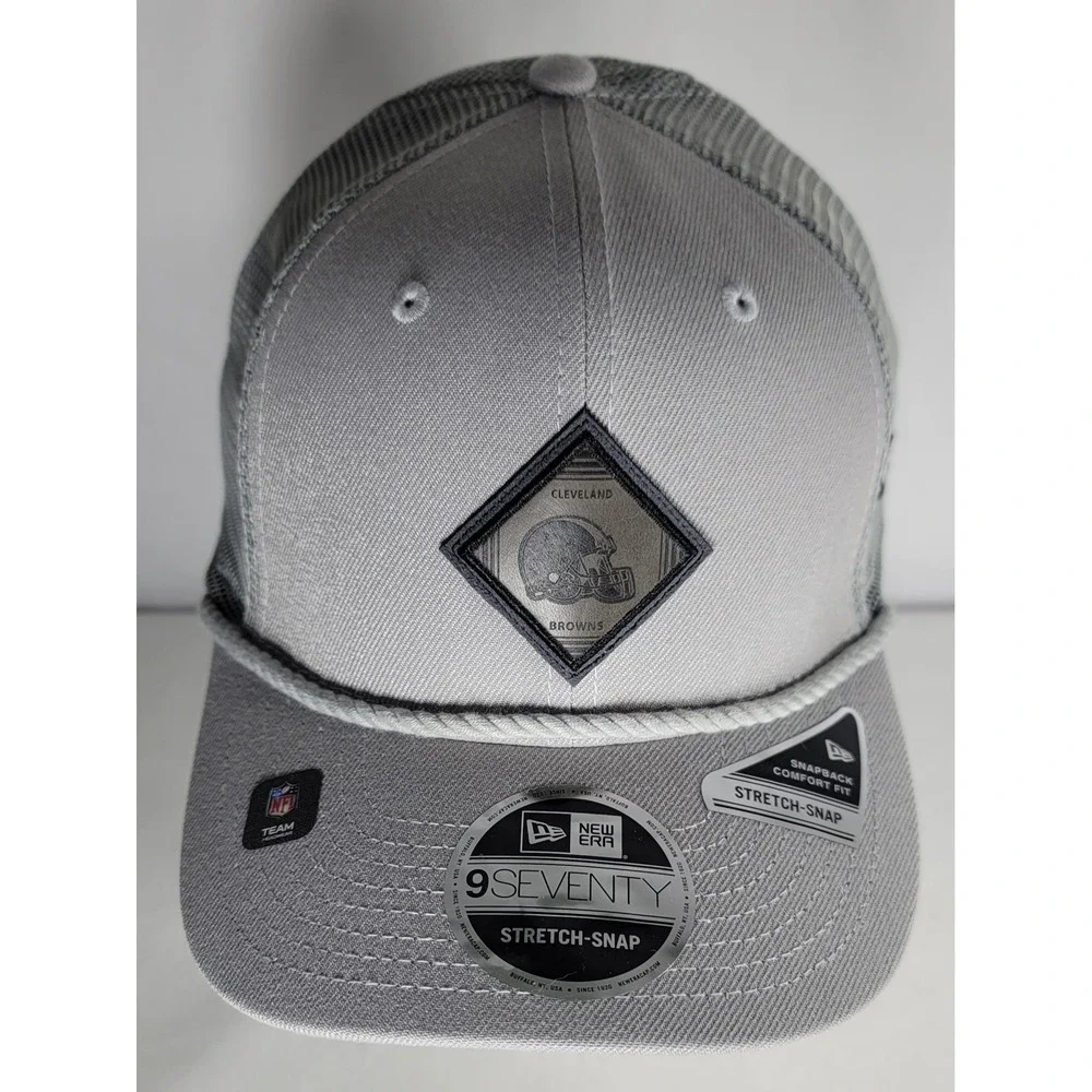 Cleveland Browns New Era 9Seventy Stretch Snap Gray Hat NWT Snapback Trucker Cap